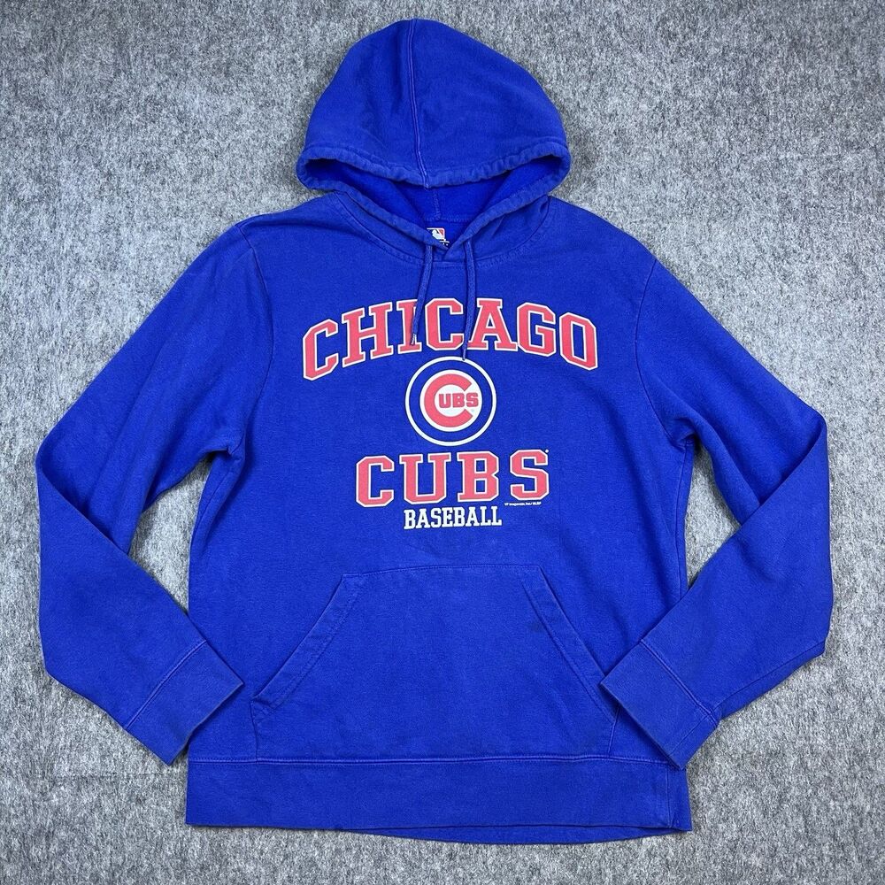 MLB Genuine Merchandise Men's Chicago Cubs Hoodie Sweatshirt Blue Size Medium